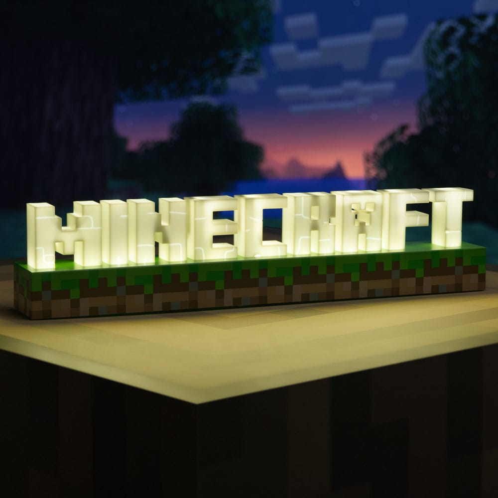 Minecraft Leuchte Logo 41 cm